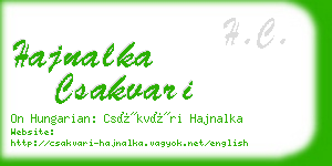 hajnalka csakvari business card